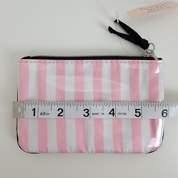 Victoria’s Secret Pink/White Zippered Coin Wallet Pouch Bag - Picture 3 of 4